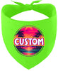 Custom Neon Beach Sunset Pet Bandana