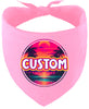 Custom Neon Beach Sunset Pet Bandana