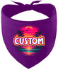 Custom Neon Beach Sunset Pet Bandana