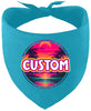 Custom Neon Beach Sunset Pet Bandana