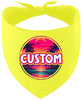 Custom Neon Beach Sunset Pet Bandana