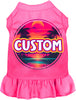 Custom Neon Beach Sunset Pet Dress