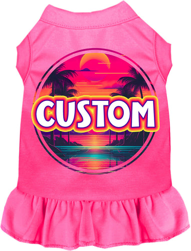 Custom Neon Beach Sunset Pet Dress