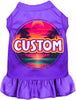 Custom Neon Beach Sunset Pet Dress