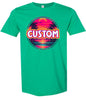 Custom Neon Beach Sunset Adult Gildan Soft Shirt