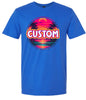 Custom Neon Beach Sunset Adult Gildan Soft Shirt