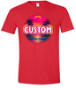 Custom Neon Beach Sunset Adult Gildan Soft Shirt