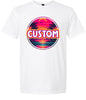 Custom Neon Beach Sunset Adult Gildan Soft Shirt