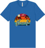 Custom Retro Beach Sunset Adult Bella Canvas Shirt