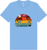 Custom Retro Beach Sunset Adult Bella Canvas Shirt