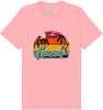 Custom Retro Beach Sunset Adult Bella Canvas Shirt