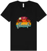 Custom Retro Beach Sunset Unisex V-Neck Shirt