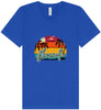 Custom Retro Beach Sunset Unisex V-Neck Shirt