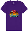 Custom Retro Beach Sunset Unisex V-Neck Shirt