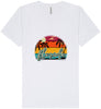 Custom Retro Beach Sunset Unisex V-Neck Shirt