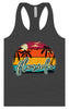 Custom Retro Beach Sunset Women's Racerback Tank