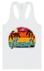 Custom Retro Beach Sunset Women's Racerback Tank