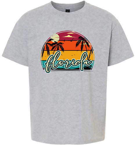 Custom Retro Beach Sunset Children's Gildan Soft Shirt