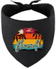 Custom Retro Beach Sunset Pet Bandana
