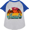 Custom Retro Beach Sunset Pet Raglan Shirts