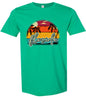 Custom Retro Beach Sunset Adult Gildan Soft Shirt