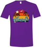Custom Retro Beach Sunset Adult Gildan Soft Shirt