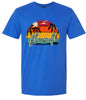 Custom Retro Beach Sunset Adult Gildan Soft Shirt