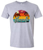 Custom Retro Beach Sunset Adult Gildan Soft Shirt