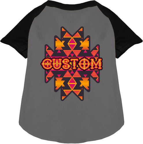 Custom Navajo Tribal Pet Raglan Shirts