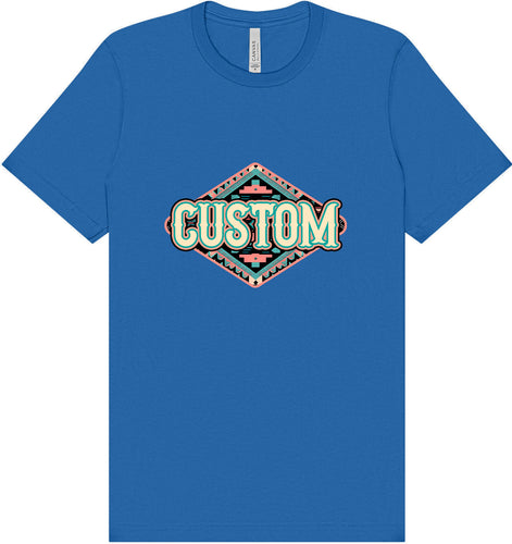 Custom Peach Aztec Adult Bella Canvas Shirt
