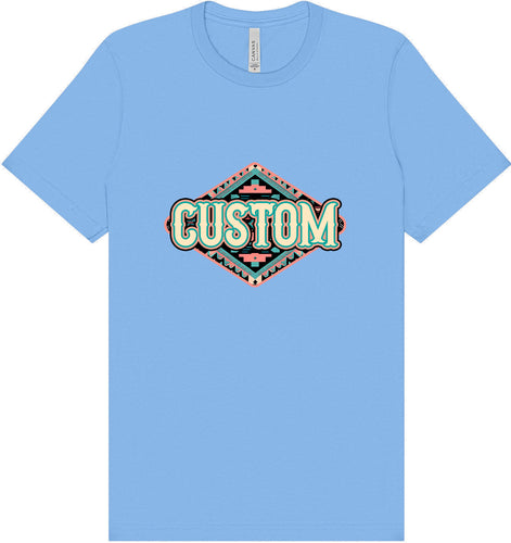Custom Peach Aztec Adult Bella Canvas Shirt