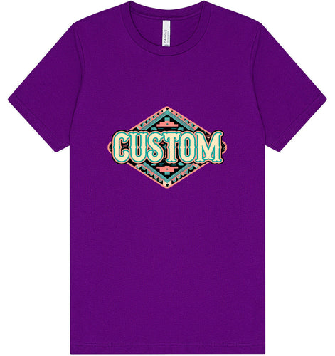 Custom Peach Aztec Adult Bella Canvas Shirt