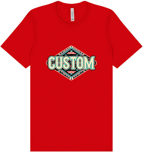 Custom Peach Aztec Adult Bella Canvas Shirt