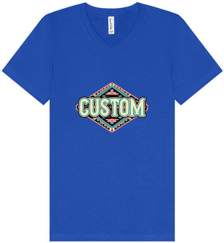 Custom Peach Aztec Unisex V-Neck Shirt