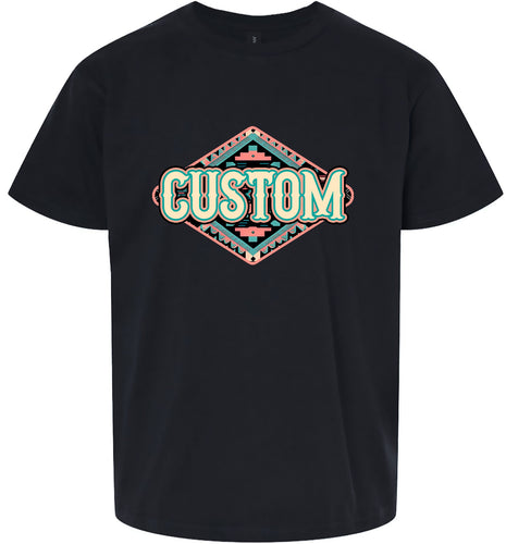 Custom Peach Aztec Children's Gildan Soft Shirt