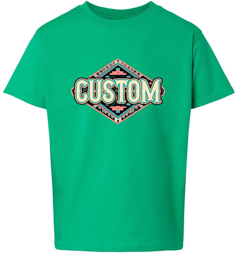 Custom Peach Aztec Children's Gildan Soft Shirt
