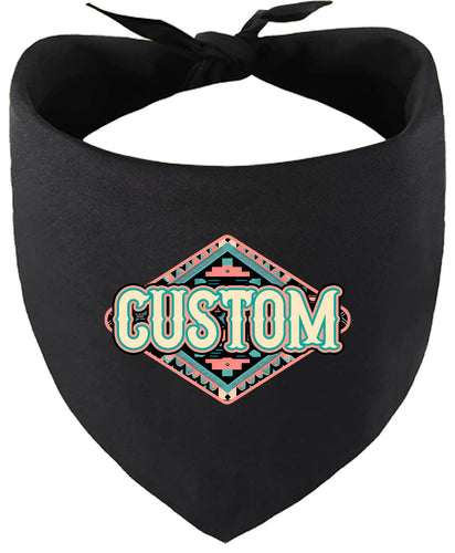 Custom Peach Aztec Pet Bandana