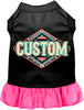 Custom Peach Aztec Pet Dress