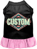 Custom Peach Aztec Pet Dress