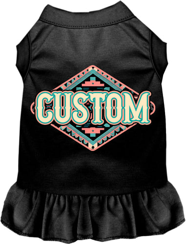 Custom Peach Aztec Pet Dress