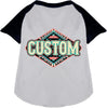Custom Peach Aztec Pet Raglan Shirts
