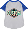 Custom Peach Aztec Pet Raglan Shirts