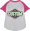 Custom Peach Aztec Pet Raglan Shirts