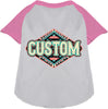 Custom Peach Aztec Pet Raglan Shirts