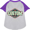 Custom Peach Aztec Pet Raglan Shirts