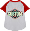 Custom Peach Aztec Pet Raglan Shirts