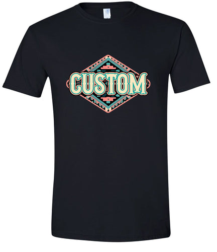 Custom Peach Aztec Adult Gildan Soft Shirt