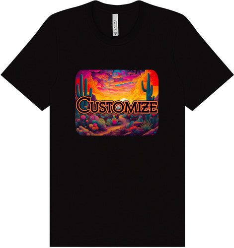 Custom Neon Desert Adult Bella Canvas Shirt