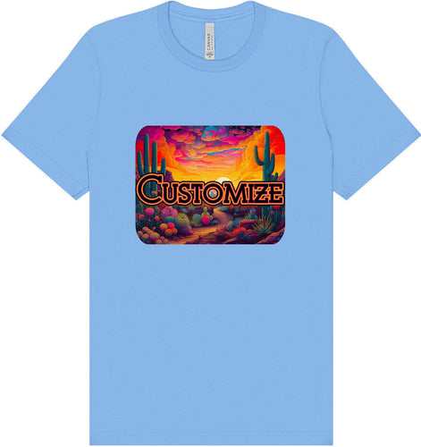 Custom Neon Desert Adult Bella Canvas Shirt
