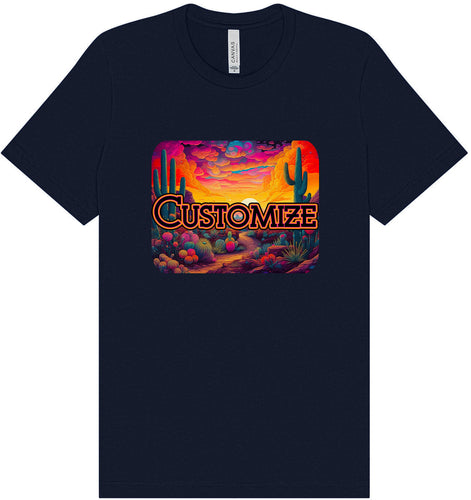 Custom Neon Desert Adult Bella Canvas Shirt